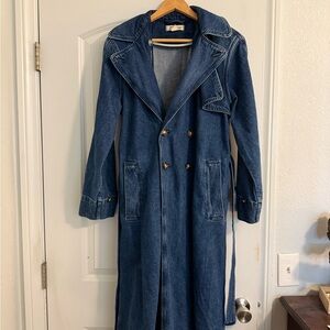 Blue Denim Trench Coat